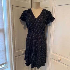 Polka dot Ruffle Sleeve Dress